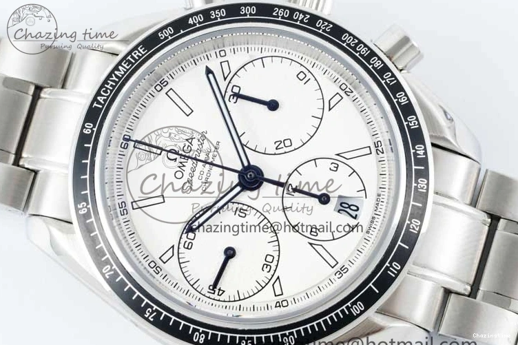 0512 Speedmaster Racing Master SS HKF Best Edition White Dial on SS Bracelet A Premium 7809